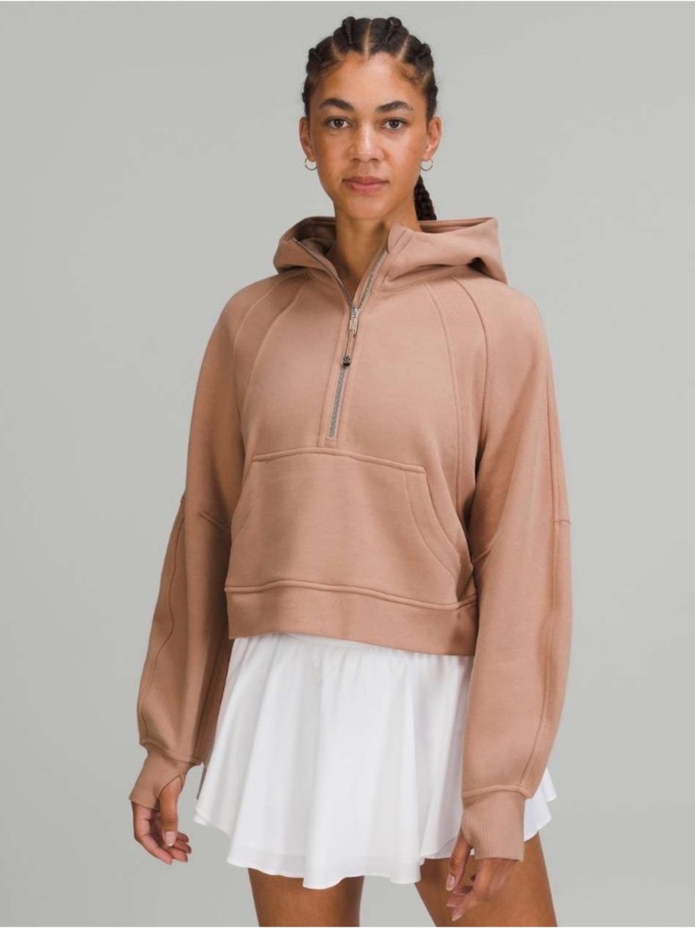 Lululemon Scuba Oversized Half-Zip Hoodie in Pink Clay